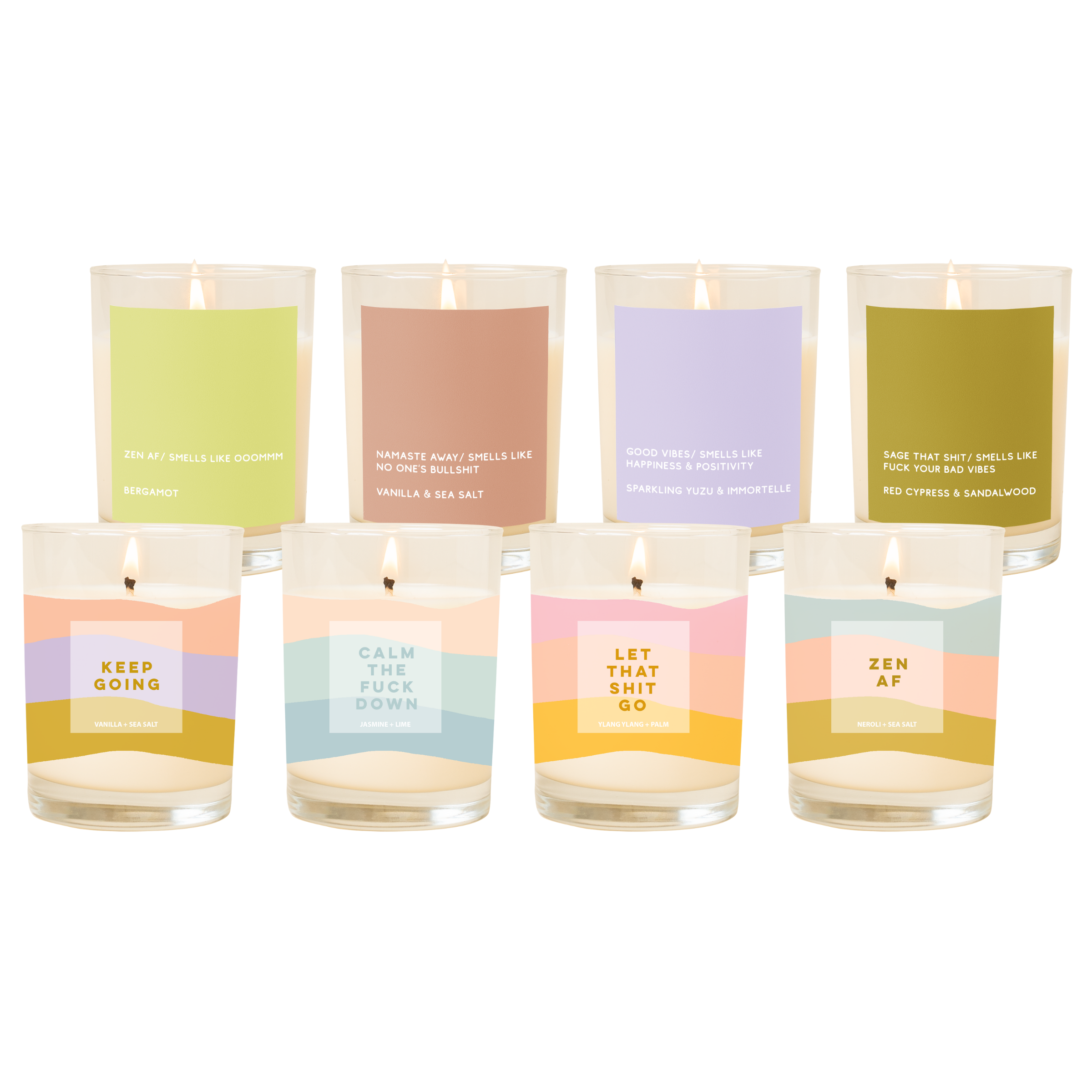 Scripted Fragrance  Soy Candles In Reusable Rocks Glasses