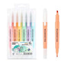 Set of 6 Double-sided candy color highlighter set that also includes the orange highlighter
