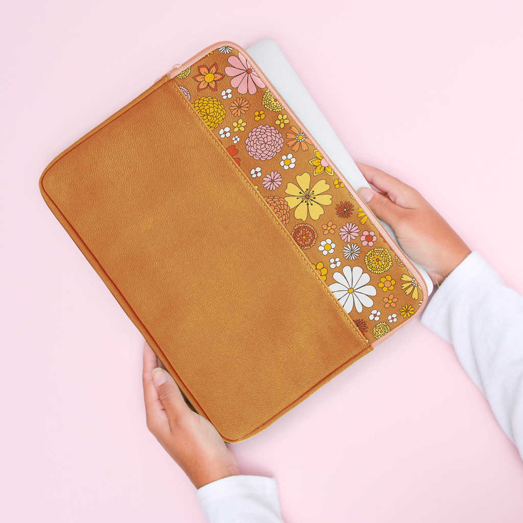 Flowers and Coffee Laptop Sleeve (2 Sizes)