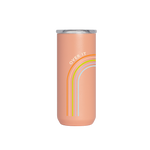 An "Over It," 16 oz Everyday Tumbler with a rainbor arch in the middle with "Over It" printed on the top of the arch.