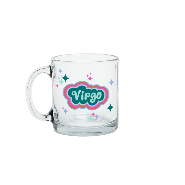 Astrology Clear Glass Mug - Virgo