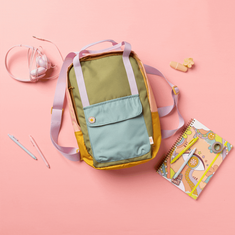 Everyday Backpacks (RPET) Olive Lilac Colorblock