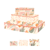 small, medium, and large packing cube set. One with mutey fruity, one with sundrops, and one with fruit basket 