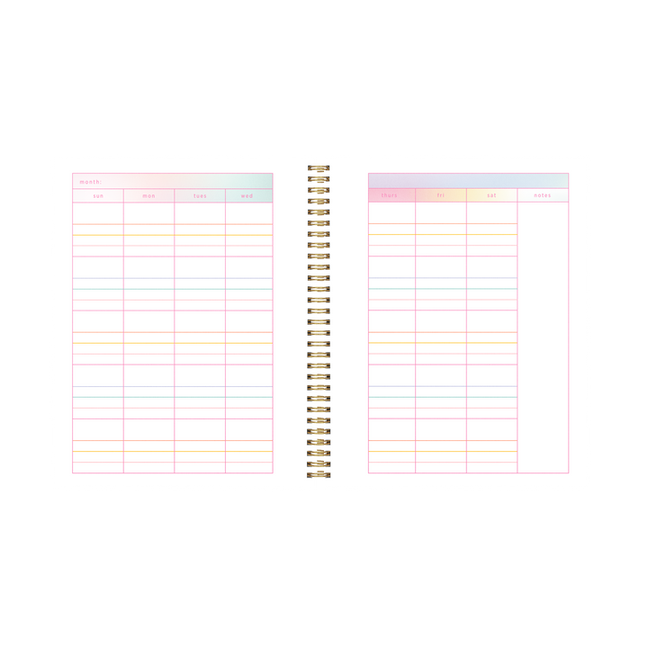 Perpetual Planner - Rainbow Gradient - Talking Out Of Turn