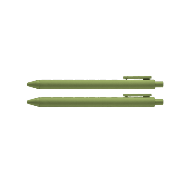 olive-colored  jotter pens