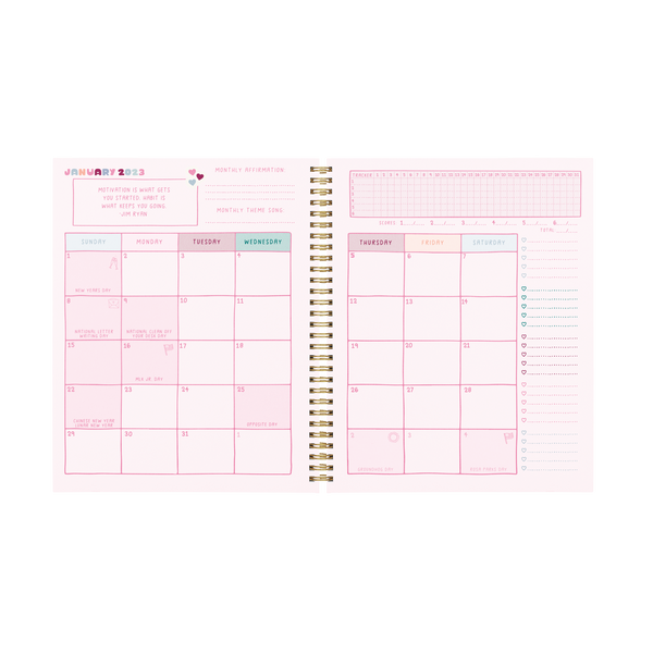 Planner opened to month view